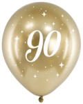PartyDeco S. r. o Lufi, évszámos (90), 6 db/cs/arany színben