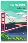  Gyémántszemes kirakó - San Francisco, Amerikai Egyesült Államok Méret: 40x60cm, Keretezés: Műanyagtáblával, Gyémántok: Négyzet alakú