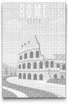  PontPöttyöző - Róma, Olaszország Méret: 40x60cm, Keretezés: Műanyagtáblával, Szín: Fekete