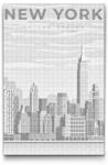  PontPöttyöző - New York, Amerikai Egyesült Államok Méret: 40x60cm, Keretezés: Műanyagtáblával, Szín: Fekete