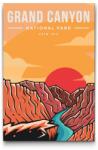  Festés számok szerint - Grand Canyon Nemzeti Park Méret: 40x60cm, Keretezés: Keret nélkül (csak a vászon)