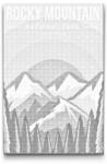  PontPöttyöző - Rocky mountain Nemzeti Park Méret: 40x60cm, Keretezés: Keret nélkül (csak a vászon), Szín: Fekete