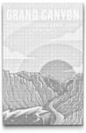  PontPöttyöző - Grand Canyon Nemzeti Park Méret: 40x60cm, Keretezés: Kartonlemezen, Szín: Kék