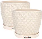 Kotarbau Oală cu carcasă ceramică cu bază ⌀20 cm crem - 2 buc (ZSY1011)