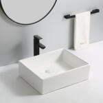 Erga Elsa, asztali mosogató 500x395x140 mm, fehér fényes, ERG-V03-9506-WH (ERG-V03-9506-WH)