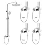 Mereo Mereo, Fali zuhanycsaptelep Viana 150 mm zuhanygarnitúrával, kézi és lapos zuhanyzóval o220mm, MER-CBE60104SA (MER-CBE60104SA)