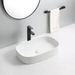 Erga Luella, asztali mosogató 610x375x120 mm, fehér fényes, ERG-V03-9612-WH (ERG-V03-9612-WH)