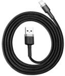 Baseus Cafule 2.4A Lightning USB-kábel 1 m (szürke-fekete) - kontaktor