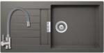 SCHOCK 104654+SAP4-F090GY - SCHOCK HKT Kolumba 60L FB/Signus D-100L 1m 1cs 993x493mm Cristadur® gránit mosogató világosszürke + ZEGOR álló csaptelep flexibilis kifolyócsővel szürke (104654+SAP4-F090GY)