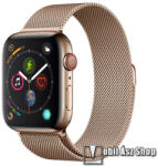 DEVIA ELEGANT okosóra milánói szíj - ARANY - rozsdamentes acél, légáteresztő fém háló kialakítás, mágneses - Apple Watch Series 1/2/3 38mm / 4/5/6/SE 40mm / 7/8 41mm / 10 42mm - DVSB-325069 (DVSB-325069)