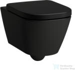 Laufen MEDA kombipack Silent Flush perem nélküli fali WC ülőkével, matt fekete H8661107160001 (H8661107160001)