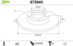 VALEO Disc frana VALEO 672945