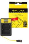 Patona Smart Dual LCD USB töltő Sony NP-FZ100 NPFZ100 A7 III A7M3 Alpha 7 II - Patona (PT-141683) - smartgo