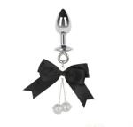 Mokko Toys Dop Anal Bow&Bells, Small, Argintiu, Mokko Toys