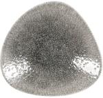 Churchill Raku Quartz Black farfurie semicirculară, triunghiulară, lungime: 210 mm