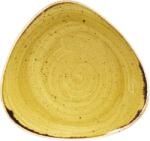Churchill Stonecast Mustard Seed Yellow farfurie plată, triunghiulară, ø: 229 mm