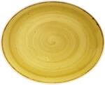 Churchill Stonecast Mustard Seed Yellow farfurie plată, ovală, lungime: 192 mm