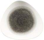 Churchill Talier plat cu un diametru de 311 mm, model CHURCHILL Raku Quartz Black, în formă de triunghi