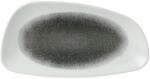 Churchill Raku Quartz Black farfurie plată, geo, lungime: 300 mm, lățime: 155 mm
