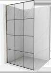 Mexen Kioto L, Walk-In zuhany paraván 100 x 200 cm, 8 mm átlátszó üveg fekete mintás, arany fényes profil, 800-100-103-50-77 (800-100-103-50-77)