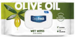 Deep Fresh nedves törlőkendő Olive Oil kupakos 120db - babamarket