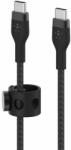 Belkin BoostCharge Pro Flex USB-C Cable - здрав USB-C към USB-C кабел с въжена оплетка за устройства с USB-C порт (200 см) (черен)