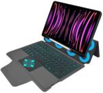 Techsuit KeyTab Pro RGB Wireless Touchpad Keyboard Case - полиуретанов калъф, клавиатура, тракпад и поставка за iPad Pro 11 M2 (2022), iPad Pro 11 M1 (2021), iPad Pro 11 (2020), iPad Pro 11 (2018) (че