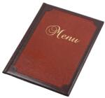 Panta Plast Suport pentru alimente, A4, efect piele, PANTA PLAST "Menu with frame" , maro închis-maro castan 0317-0027-05 (0317-0027-05)