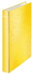 Leitz Legator cu inele, 2 inele, în formă de D, 40 mm, A4 Maxi, carton, LEITZ "Wow", galben 42410016 (42410016)