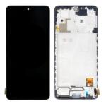  Xiaomi Redmi Note 10, Redmi Note 10 Pro LCD Kijelző+Érintőüveg+Előlap Keret, Fekete (56000200K600) Service Pack
