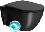 SAPHO GSI Pura ECO fali kerámia WC 36x55 cm Swirlflush öblítéssel, DualGlaze matt fekete 880726 (880726)