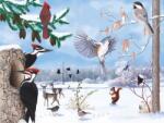 New York Puzzle Company - Téli Madarak 1000 darabos kirakó (NPZCB2160)