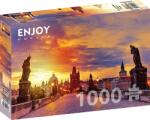 Enjoy - Károly híd a Naplementében, Prága 1000 darabos kirakó (1284)