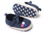 SuperBebeShop Pantofiori bebelusi, bleumarin cu bulinute albe