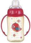 Canpol babies Преходна чаша със силиконов накрайник Canpol - 320 ml, Червена (56/512_red)