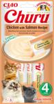 Inaba Foods Churu Recompensa Cremoasa Reteta Pui cu Somon, 4 x 14 g