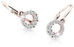 Cutie Jewellery Cercei pentru copii din aur roz C2154-10-X-4 alb
