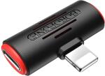 BOROFONE dual lightning adapter, 2x aljzat (BV6) (BV6 fekete)