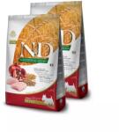 N&D Ancestral Grain Dog csirke, tönköly, zab & gránátalma adult mini 2x2, 5kg