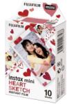 Fujifilm Instax Mini Film 'Heart Sketch' 10 lap/csomag