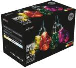 Avide Kültéri Szolár Füzér 5M, Átlátszó Kábel, 10 Színezett Globe, Ip44 (AOSS5T-10MC10L) - lumtech