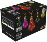 Avide Kültéri Szolár Füzér 5M, Kötél Kábel, 10 Színezett Globe, Ip44 (AOSS5R-10MC50ML) - lumtech