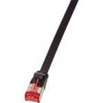 LogiLink RJ45 Hálózat Csatlakozókábel CAT 6 U/FTP 0.50 m Fekete Aranyozatt érintkező LogiLink