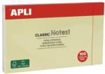 APLI Blocul autocolant, 125x75 mm, 100 de foi, APLI "Classic", galben 10976 (10976)