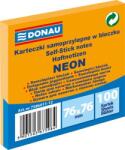 DONAU Bloc de notițe autocolante, 76x76 mm, 100 de foi, DONAU, portocaliu neon 7586011-12 (7586011-12)