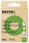 GP Batteries GP ReCyko NiMH Akkumulátor HR03 (AAA) 850mAh 4db B25184 (B25184)