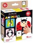 BANANA PANDA Banana Panda, On-the-Go Puzzle Jumatati de animalute, perechi de puzzle-uri, pentru varsta de 18 luni+, 16 piese Puzzle