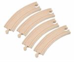 Woodyland Șinele rotunde Woody lungi, 4buc (OLP102190560) Trenulet