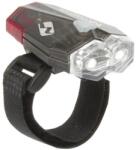 M-Wave Apollon Dual 3.8 2in1 villogó lámpa (első és hátsó) sisakra, USB-ről tölthető, Power LED, fekete