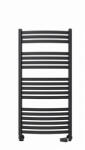Radeco ENZO íves törölközőszárítós csőradiátor AK4-500/EL, 530x1060 mm MATT FEKETE (ak4-500/el)